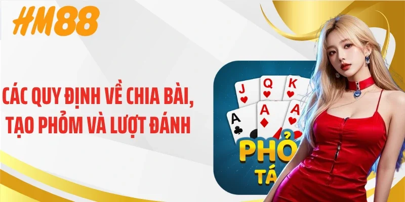 Các quy định về chia bài, tạo phỏm và lượt đánh